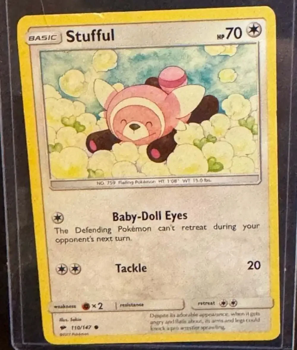 Stufful 110/147 Burning Shadows Common Pokemon Trading Card